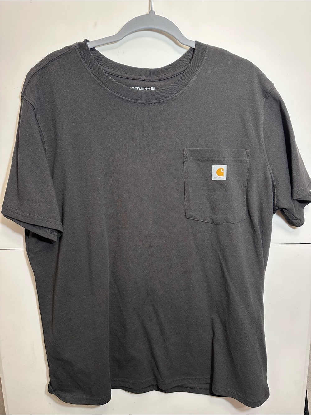 Carhartt Short Sleeve Pocket Tee Black with Logo Patch